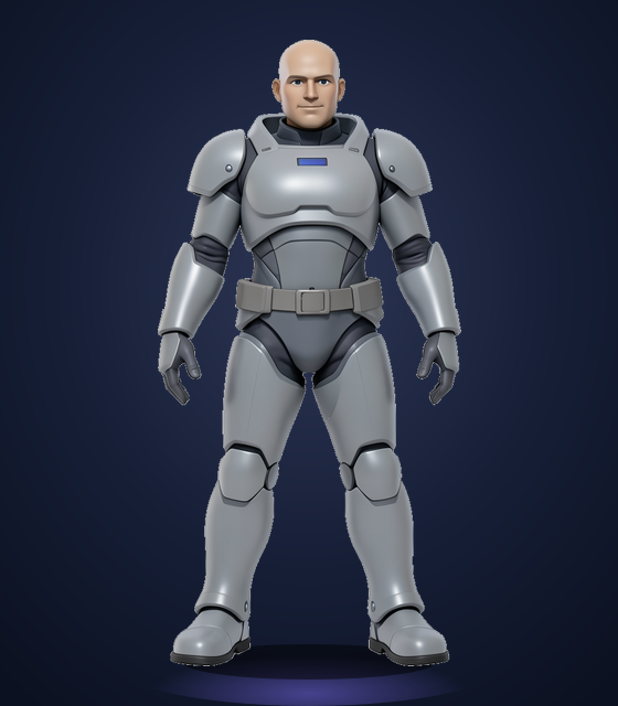 Rigged 3D character generated from a text prompt